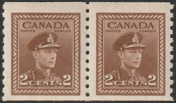 Canada 1948 Sc 279 coil pair MNH**