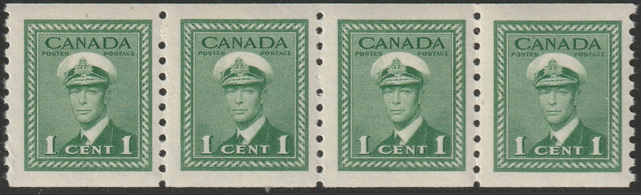 Canada 1948 Sc 278 coil strip of 4 MNH**