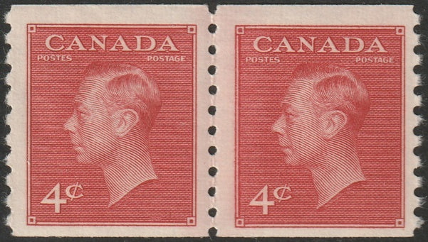 Canada 1950 Sc 300 coil pair MNH** some disturbed gum