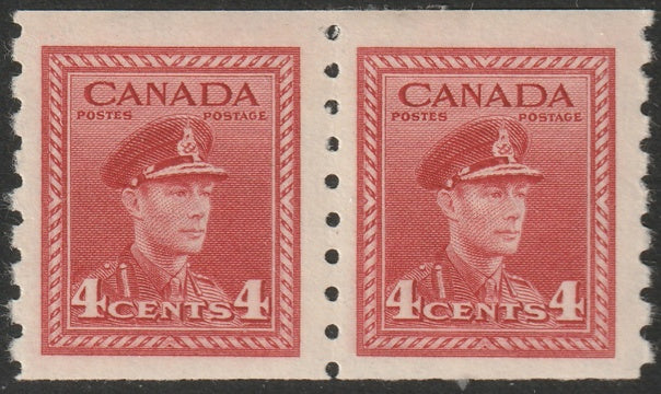 Canada 1943 Sc 267 coil pair MNH**