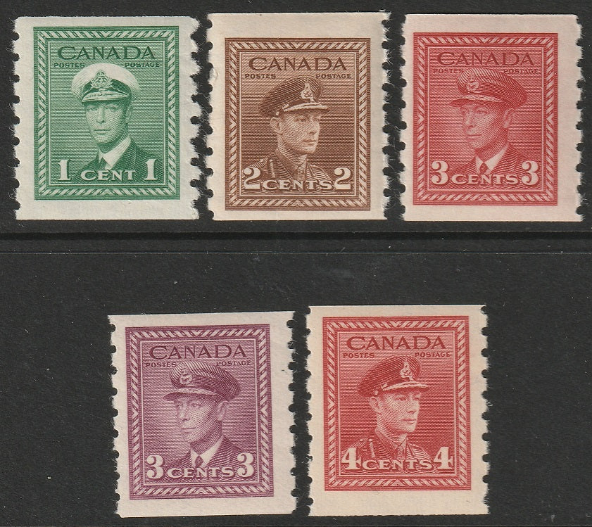 Canada 1942 Sc 263-7 coil set MNH**