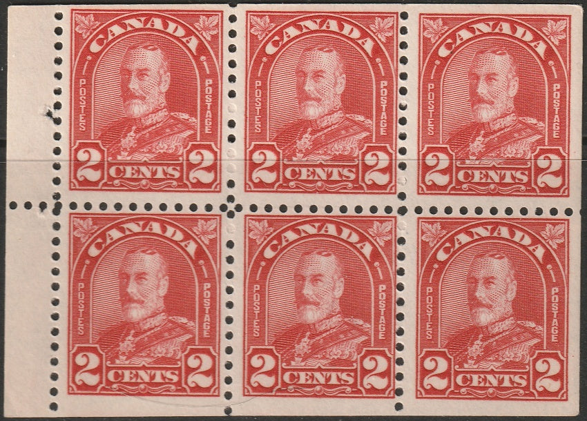 Canada 1930 Sc 165b booklet pane MNH**