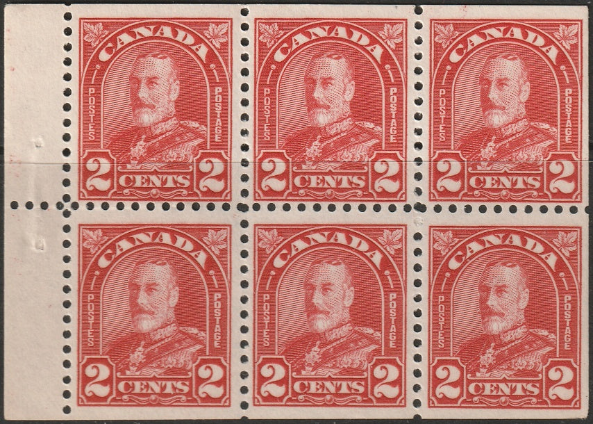 Canada 1930 Sc 165b booklet pane MNH**