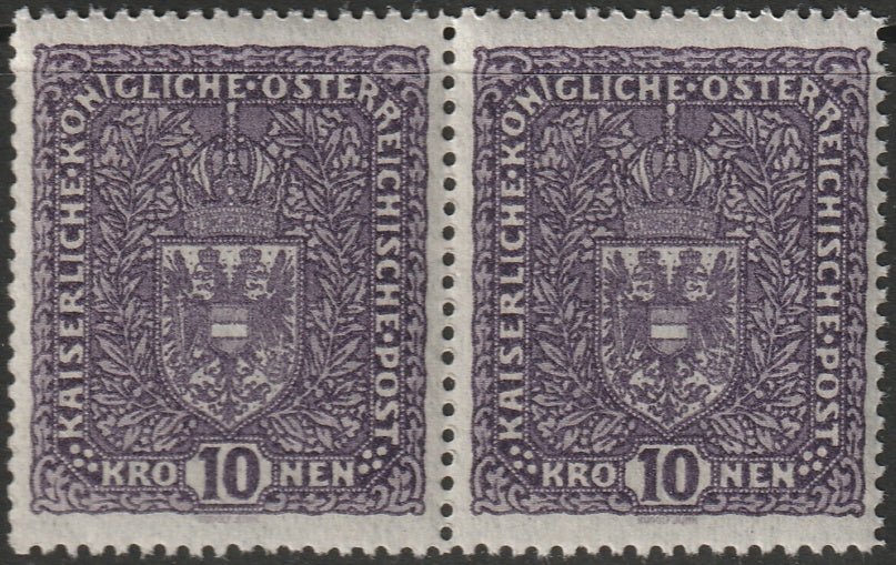 Austria 1916 Sc 163 pair MNH** deep violet