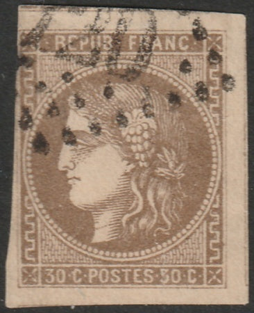 France 1870 Sc 46 used GC cancel