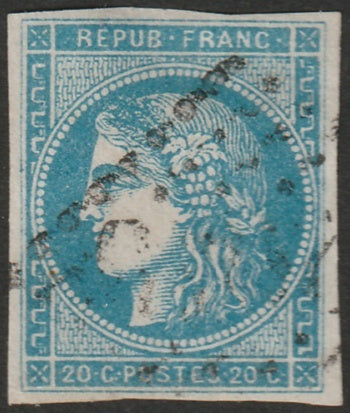 France 1870 Sc 44 used GC cancel