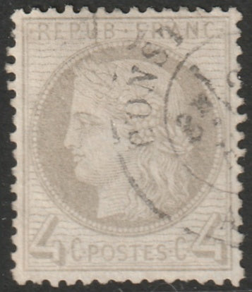 France 1872 Sc 52 used Constantine cancel small tear at top