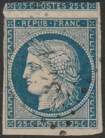 France 1850 Sc 6a used "3471" (Valence-sur-Rhone) PC cancel extra at top