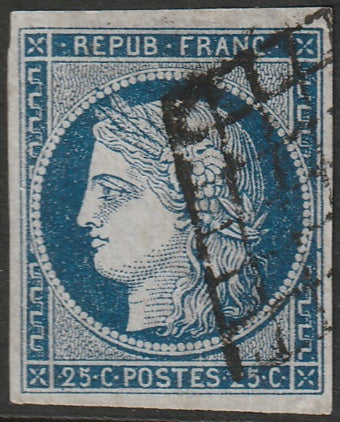 France 1850 Sc 6a used grille cancel