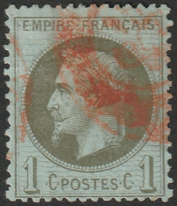 France 1870 Sc 29 used red cancel