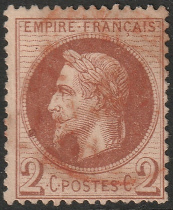 France 1862 Sc 30 used red cancel