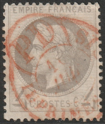 France 1862 Sc 31 used red newspaper cancel