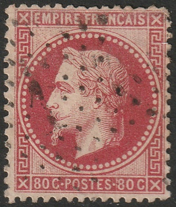 France 1868 Sc 36a used Paris star "1" (etoile) cancel