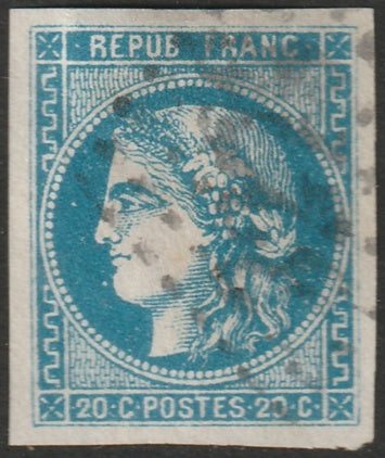 France 1870 Sc 45 used GC cancel