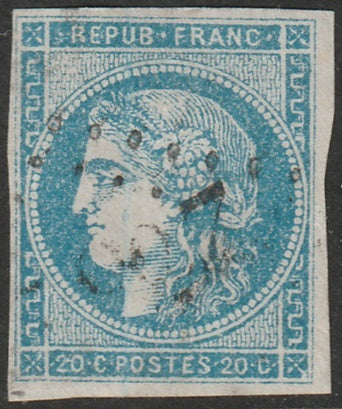 France 1870 Sc 44 used GC cancel