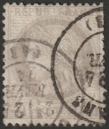 France 1870 Sc 52 used date cancel thins