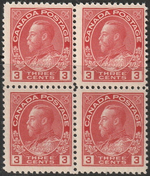 Canada 1923 Sc 109 MNH** block die I