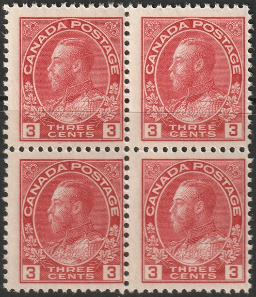 Canada 1923 Sc 109 MNH** block die I