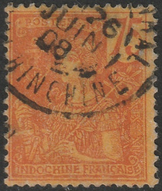 Indochina 1906 Sc 36 used Cochinchine cancel