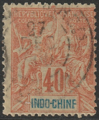 Indochina 1892 Sc 16 used