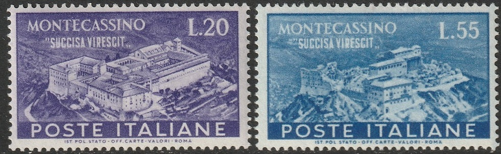 Italy 1951 Sc 579-80 set MNH**