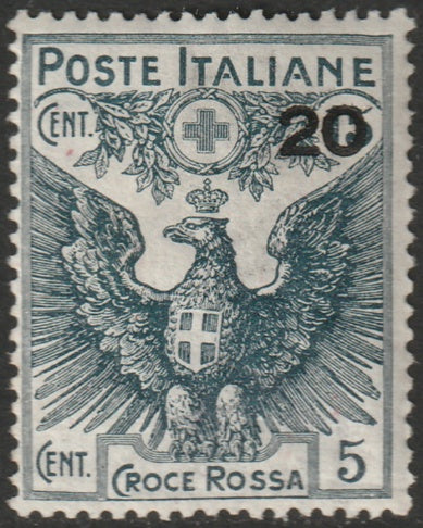 Italy 1916 Sc B4 MNH** signed Sorani some overprint setoff