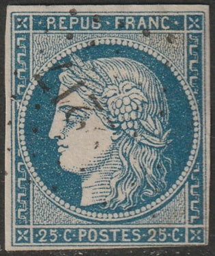 France 1850 Sc 6 used "217 " (Ayron) PC cancel