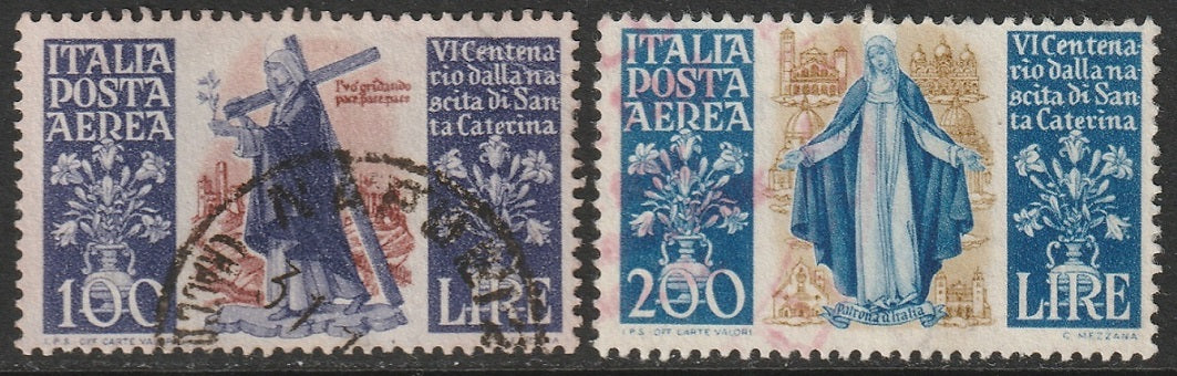 Italy 1948 Sc C127-8 air post set used