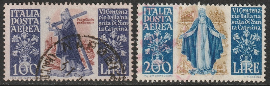 Italy 1948 Sc C127-8 air post set used