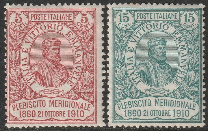 Italy 1910 Sc 117-8 MLH* some gum crazing