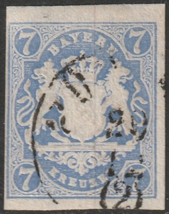 Bavaria 1868 Sc 19 used