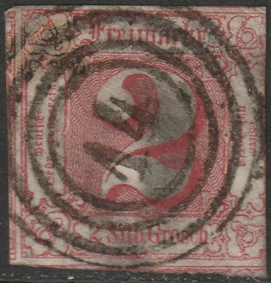 Thurn & Taxis 1861 Sc 11 used "14" (Cassel) cancel