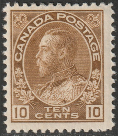 Canada 1925 Sc 118 MH* disturbed gum bistre brown