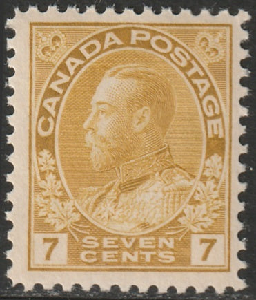 Canada 1916 Sc 113 MLH* yellow ochre