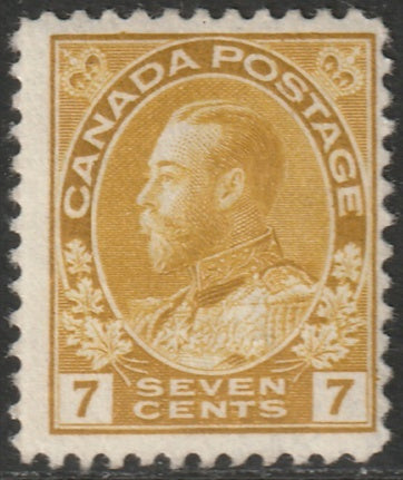 Canada 1916 Sc 113 MLH* yellow ochre