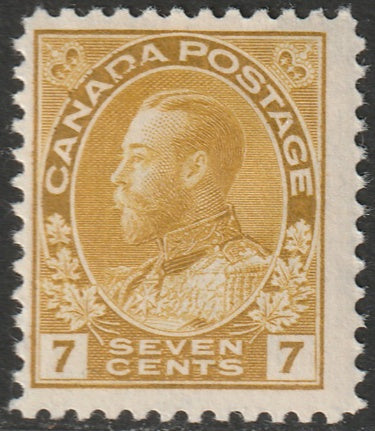 Canada 1916 Sc 113 MH* yellow ochre