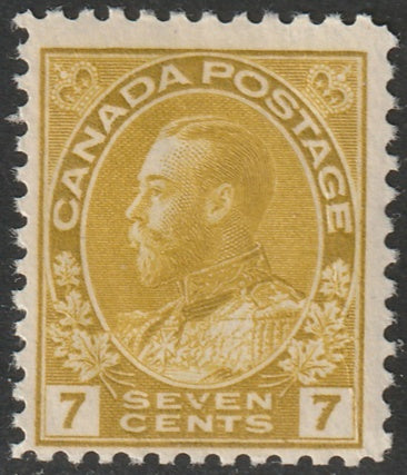 Canada 1915 Sc 113iv MH* greenish yellow