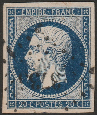 France 1854 Sc 15a used "3735" (Setif) PC cancel thin