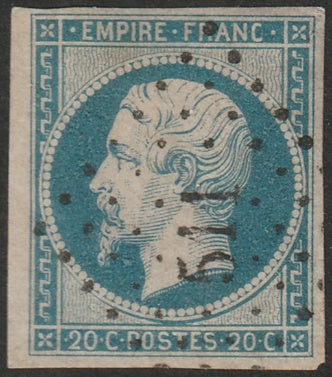 France 1854 Sc 15b used "511" (Brest) PC cancel