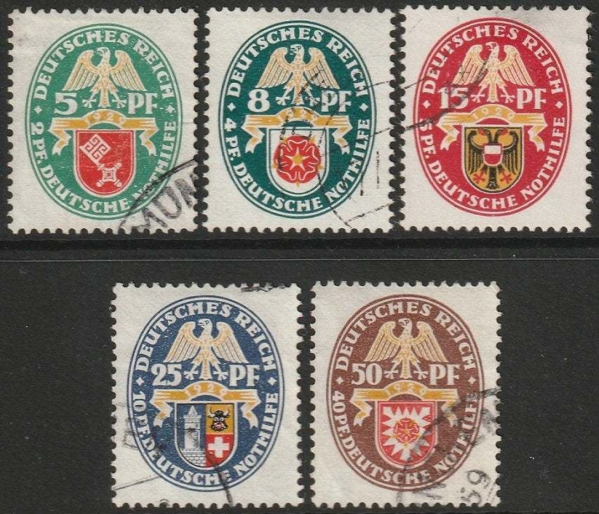 Germany 1929 Sc B28-32 set used