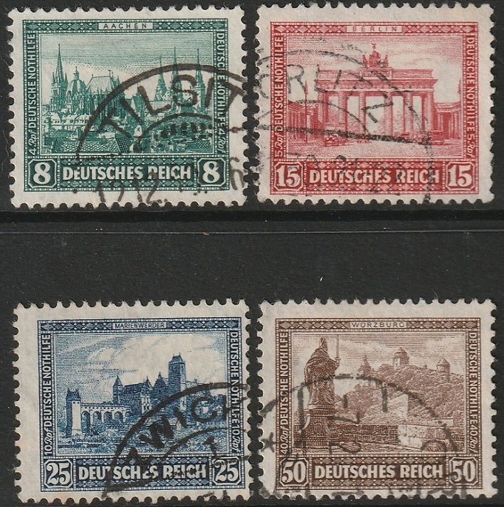 Germany 1930 Sc B34-7 set used