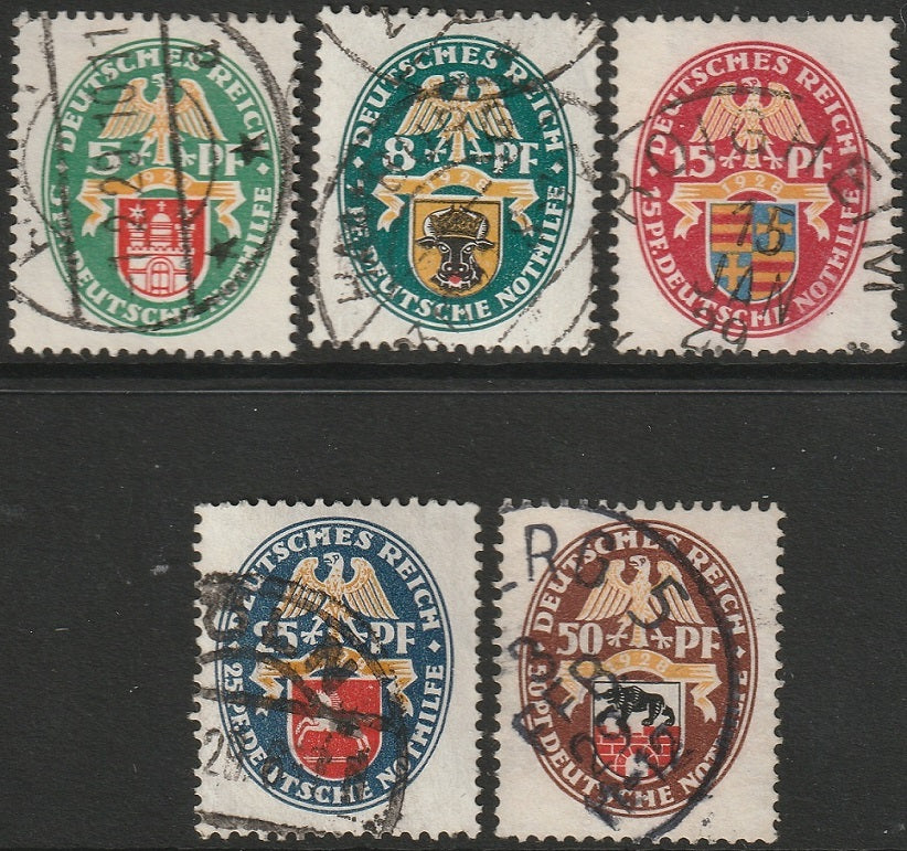 Germany 1926 Sc B28-32 set used