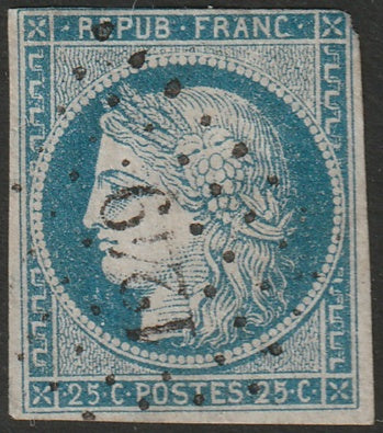 France 1850 Sc 6 used "1219" (Etrechy) PC cancel