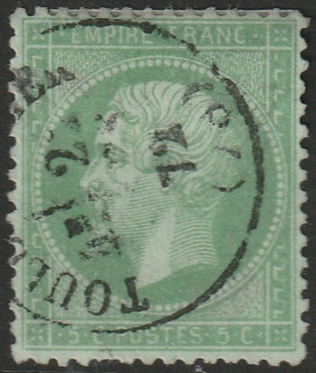 France 1871 Sc 24 used Toulouse cancel