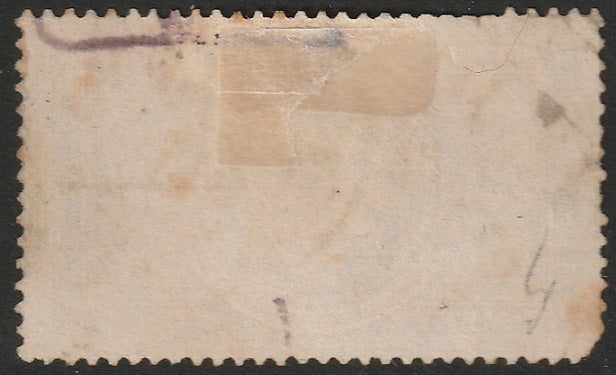 France 1869 Sc 37d used "5 and F in blue" Paris cancels toning spots