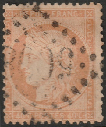 France 1870 Sc 59 used "5098" (Smyrne) GC cancel