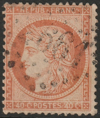 France 1870 Sc 59 used "2661" (Noailles-de-l'Oise) GC cancel