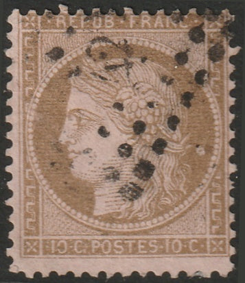 France 1870 Sc 54 used "420" (Blois) PC cancel