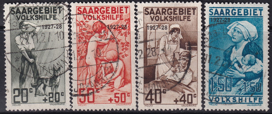 Saar 1927 Sc B5-8 set used all expertized