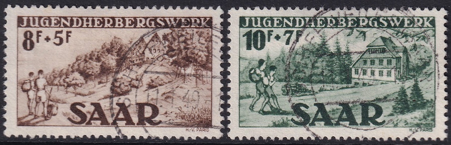 Saar 1949 Sc B65-6 set used expertized Schiffweiler cancels